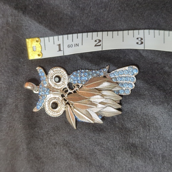 Owl Rhinestone Pendant - Picture 5 of 5